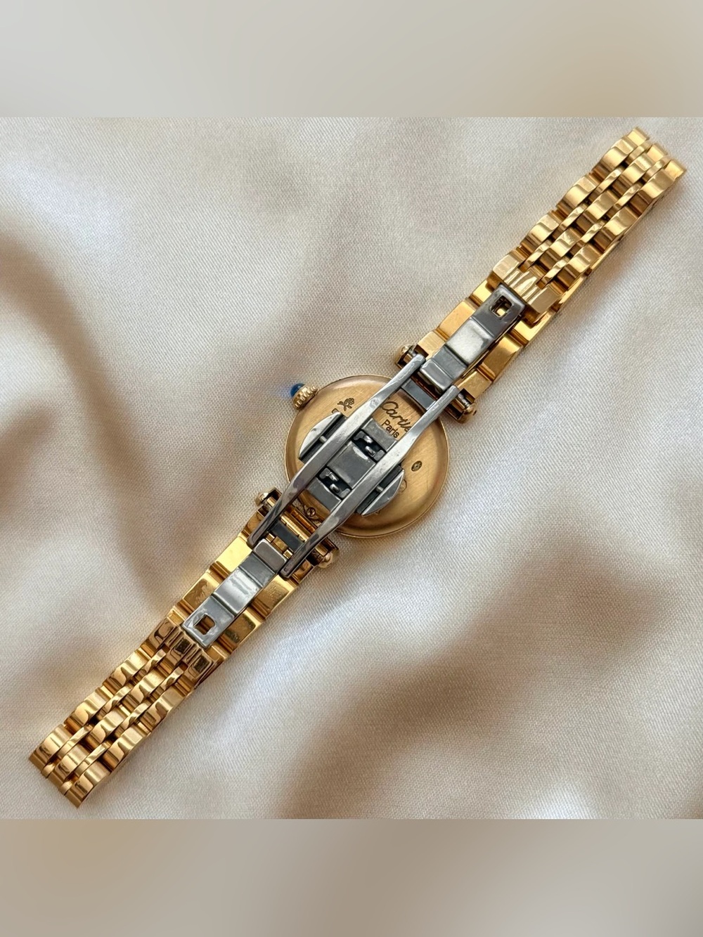 AUTHENTIC VINTAGE CARTIER GOLD WATCH - WITH BOX - Picture 7 of 8